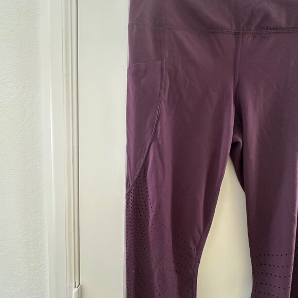 Members Mark Active Pocket Legging XL Nylon/Spandex Agate Purple High Waist Comp - Picture 6 of 7